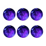 Purple Stars Nebula Galaxy Space Print Coaster Set