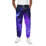 Purple Stars Nebula Galaxy Space Print Cotton Pants