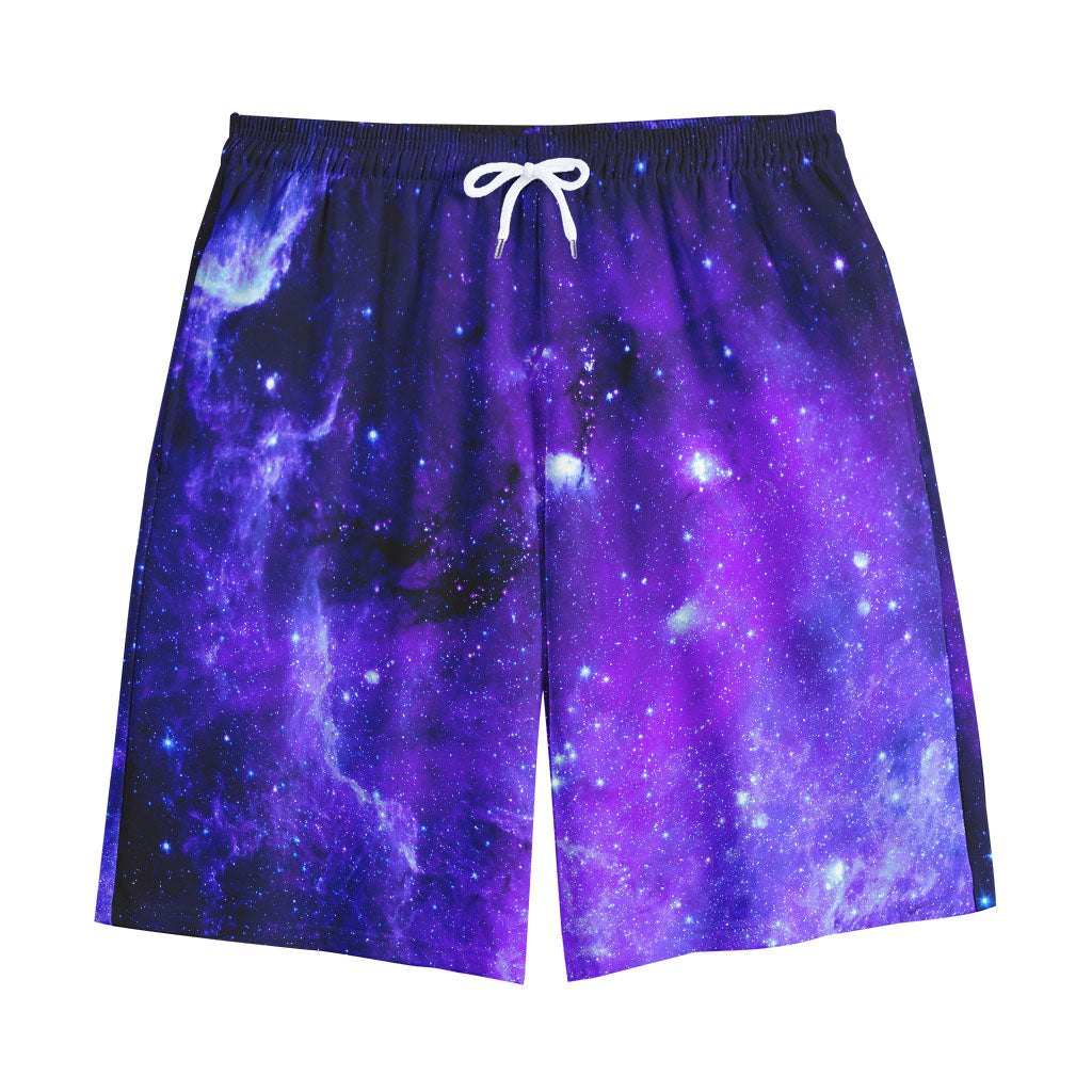 Purple Stars Nebula Galaxy Space Print Cotton Shorts