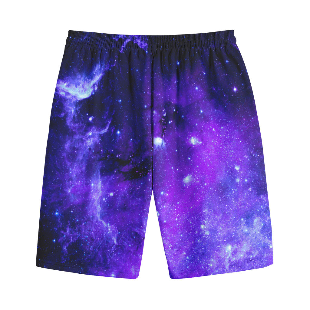 Purple Stars Nebula Galaxy Space Print Cotton Shorts