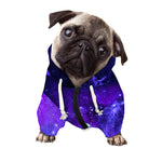 Purple Stars Nebula Galaxy Space Print Dog Zip Up Hoodie
