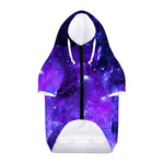 Purple Stars Nebula Galaxy Space Print Dog Zip Up Hoodie