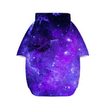 Purple Stars Nebula Galaxy Space Print Dog Zip Up Hoodie