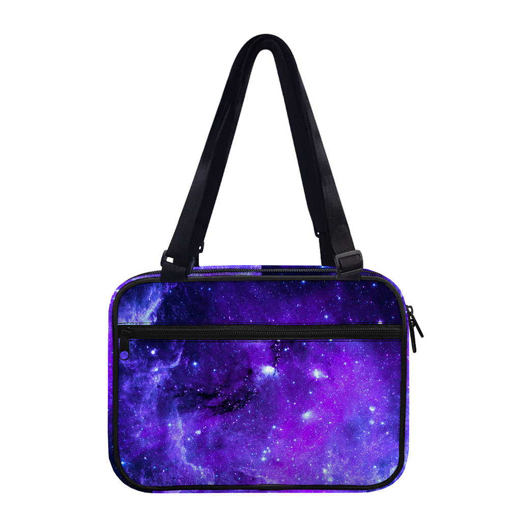 Purple Stars Nebula Galaxy Space Print Double Strap Bible Bag