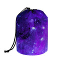 Purple Stars Nebula Galaxy Space Print Drawstring Makeup Bag