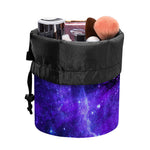 Purple Stars Nebula Galaxy Space Print Drawstring Makeup Bag