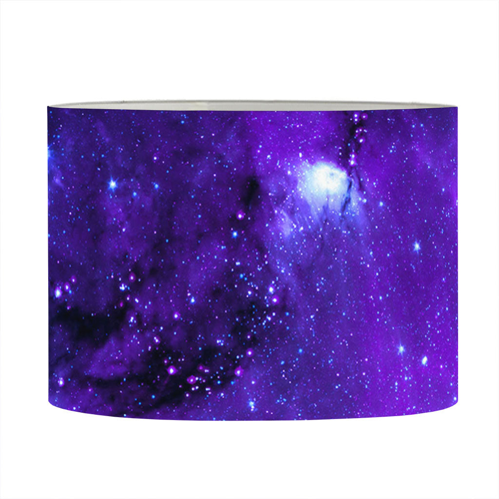 Purple Stars Nebula Galaxy Space Print Drum Lamp Shade