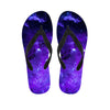 Purple Stars Nebula Galaxy Space Print Flip Flops