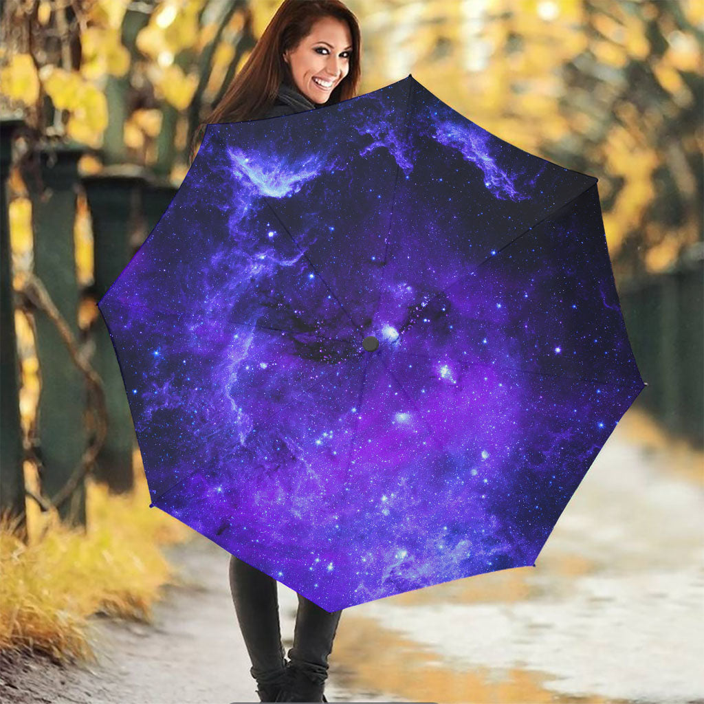 Purple Stars Nebula Galaxy Space Print Foldable Umbrella