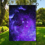 Purple Stars Nebula Galaxy Space Print Garden Flag
