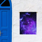 Purple Stars Nebula Galaxy Space Print Garden Flag