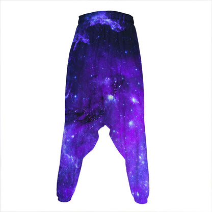 Purple Stars Nebula Galaxy Space Print Hammer Pants