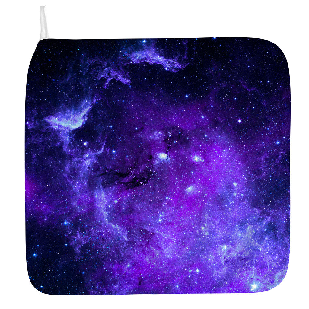 Purple Stars Nebula Galaxy Space Print Hand Towel