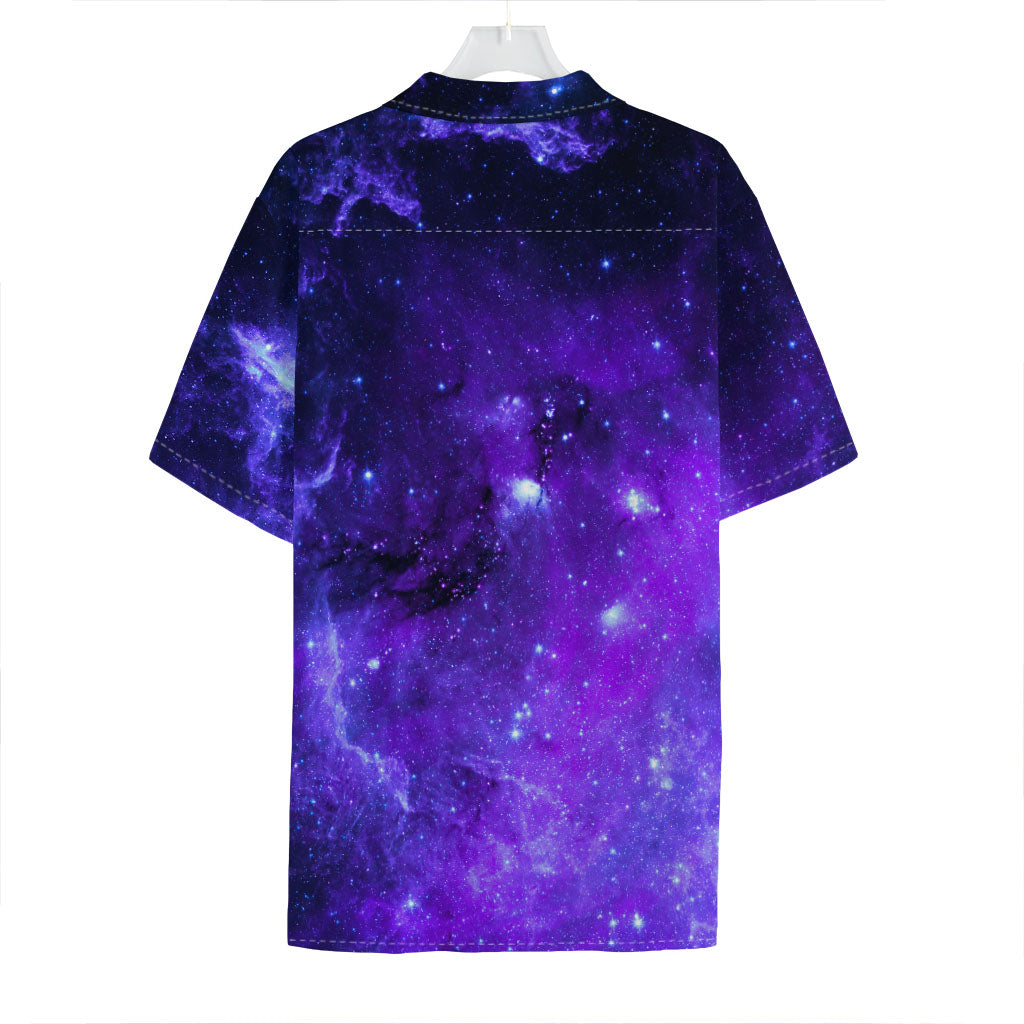 Purple Stars Nebula Galaxy Space Print Hawaiian Shirt