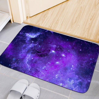 Purple Stars Nebula Galaxy Space Print Indoor Door Mat