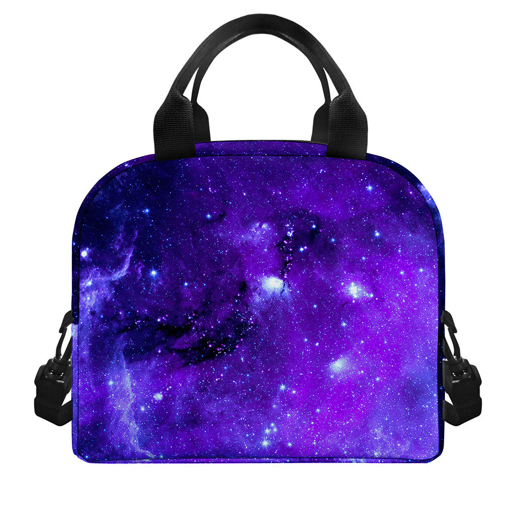Purple Stars Nebula Galaxy Space Print Insulated Lunch Bag