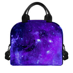 Purple Stars Nebula Galaxy Space Print Insulated Lunch Bag