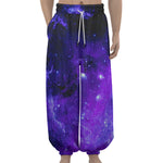 Purple Stars Nebula Galaxy Space Print Lantern Pants