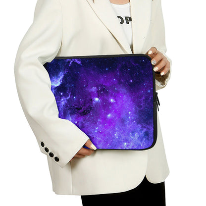 Purple Stars Nebula Galaxy Space Print Laptop Sleeve