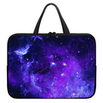 Purple Stars Nebula Galaxy Space Print Laptop Sleeve With Handle
