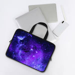 Purple Stars Nebula Galaxy Space Print Laptop Sleeve With Handle