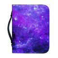 Purple Stars Nebula Galaxy Space Print Leather Bible Cover