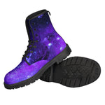 Purple Stars Nebula Galaxy Space Print Backpack