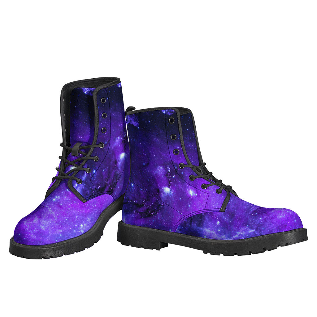 Purple Stars Nebula Galaxy Space Print Backpack