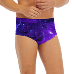 Purple Stars Nebula Galaxy Space Print Men's Briefs