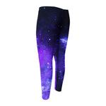 Purple Stars Nebula Galaxy Space Print Men's Compression Pants