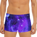 Purple Stars Nebula Galaxy Space Print Men's Short Boxer Briefs