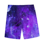 Purple Stars Nebula Galaxy Space Print Men's Sports Shorts