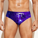 Purple Stars Nebula Galaxy Space Print Men's Swim Briefs
