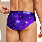 Purple Stars Nebula Galaxy Space Print Men's Swim Briefs