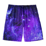 Purple Stars Nebula Galaxy Space Print Men's Swim Trunks