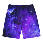 Purple Stars Nebula Galaxy Space Print Men's Swim Trunks