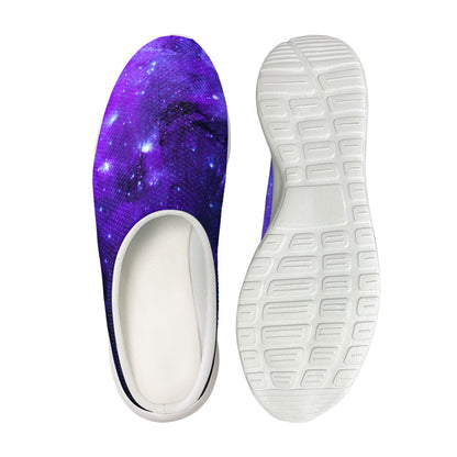 Purple Stars Nebula Galaxy Space Print Mesh Casual Shoes