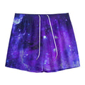 Purple Stars Nebula Galaxy Space Print Mesh Shorts