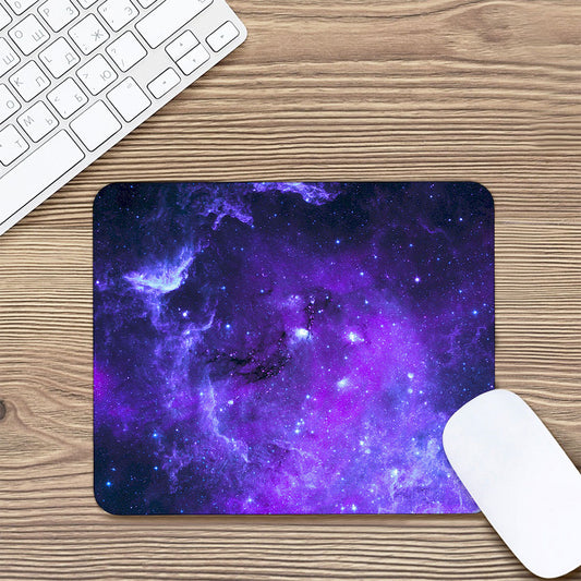 Purple Stars Nebula Galaxy Space Print Mouse Pad
