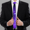 Purple Stars Nebula Galaxy Space Print Necktie