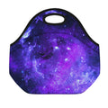 Purple Stars Nebula Galaxy Space Print Neoprene Lunch Bag
