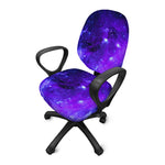 Purple Stars Nebula Galaxy Space Print Office Chair Cover