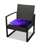 Purple Stars Nebula Galaxy Space Print Outdoor Seat Cushion Cover