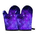 Purple Stars Nebula Galaxy Space Print Oven Mitts