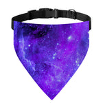 Purple Stars Nebula Galaxy Space Print Over The Collar Dog Bandana