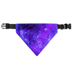 Purple Stars Nebula Galaxy Space Print Over The Collar Dog Bandana