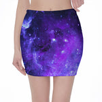 Purple Stars Nebula Galaxy Space Print Pencil Mini Skirt