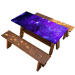 Purple Stars Nebula Galaxy Space Print Picnic Table Cover