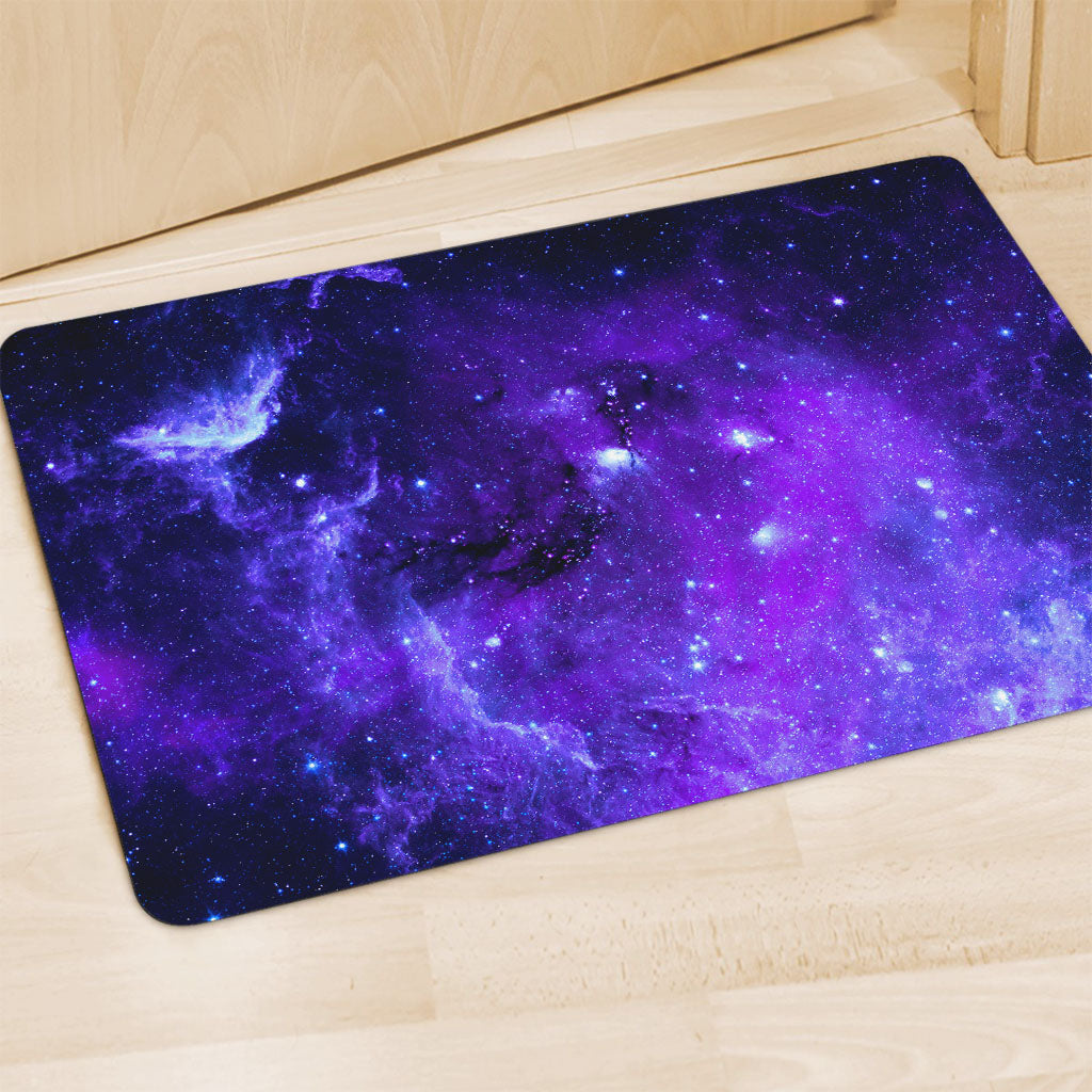 Purple Stars Nebula Galaxy Space Print Polyester Doormat