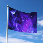 Purple Stars Nebula Galaxy Space Print Polyester Flag